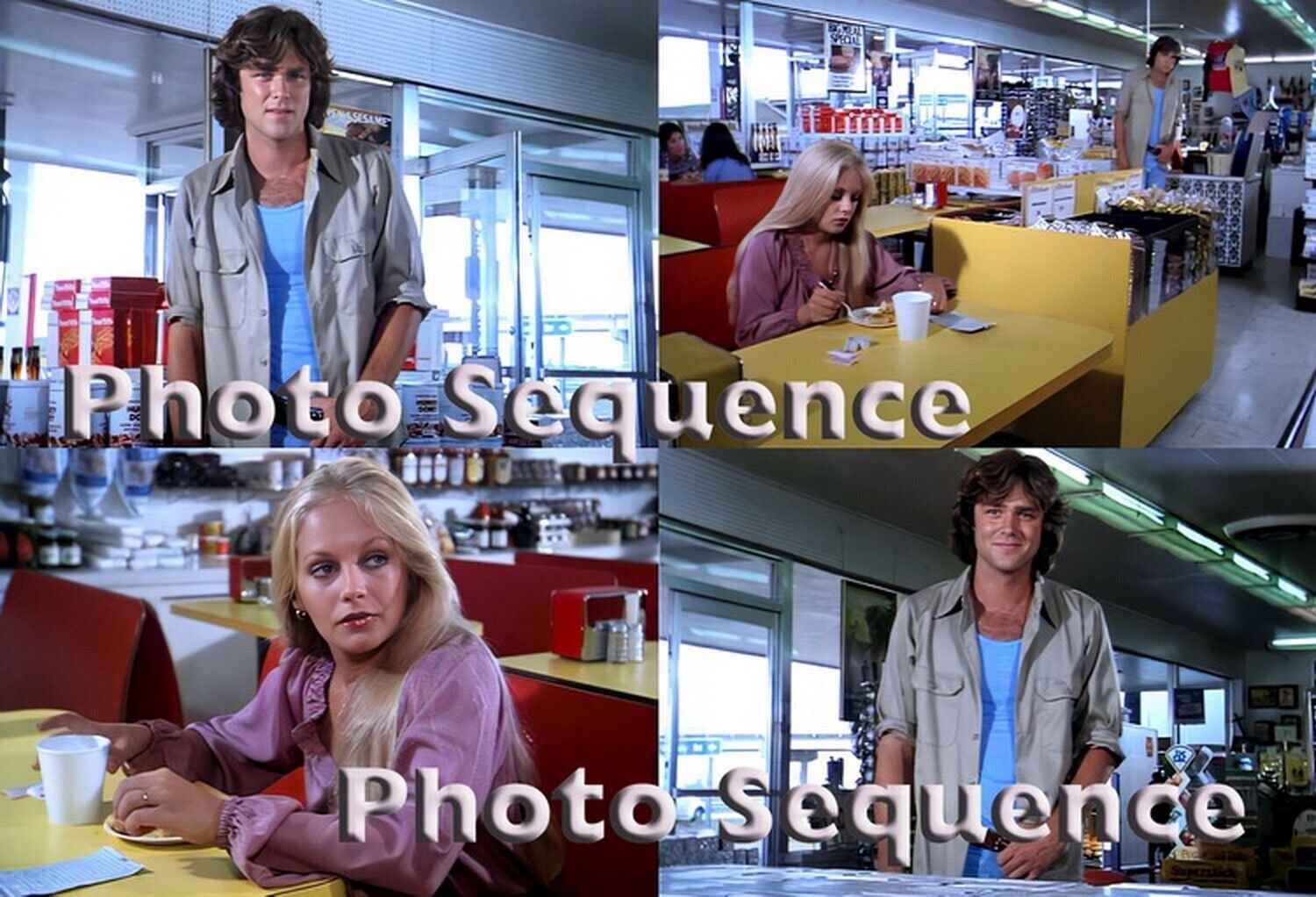 Greg Evigan Charlene Tilton in swimsuit DALLAS PHOTO Sequence 02