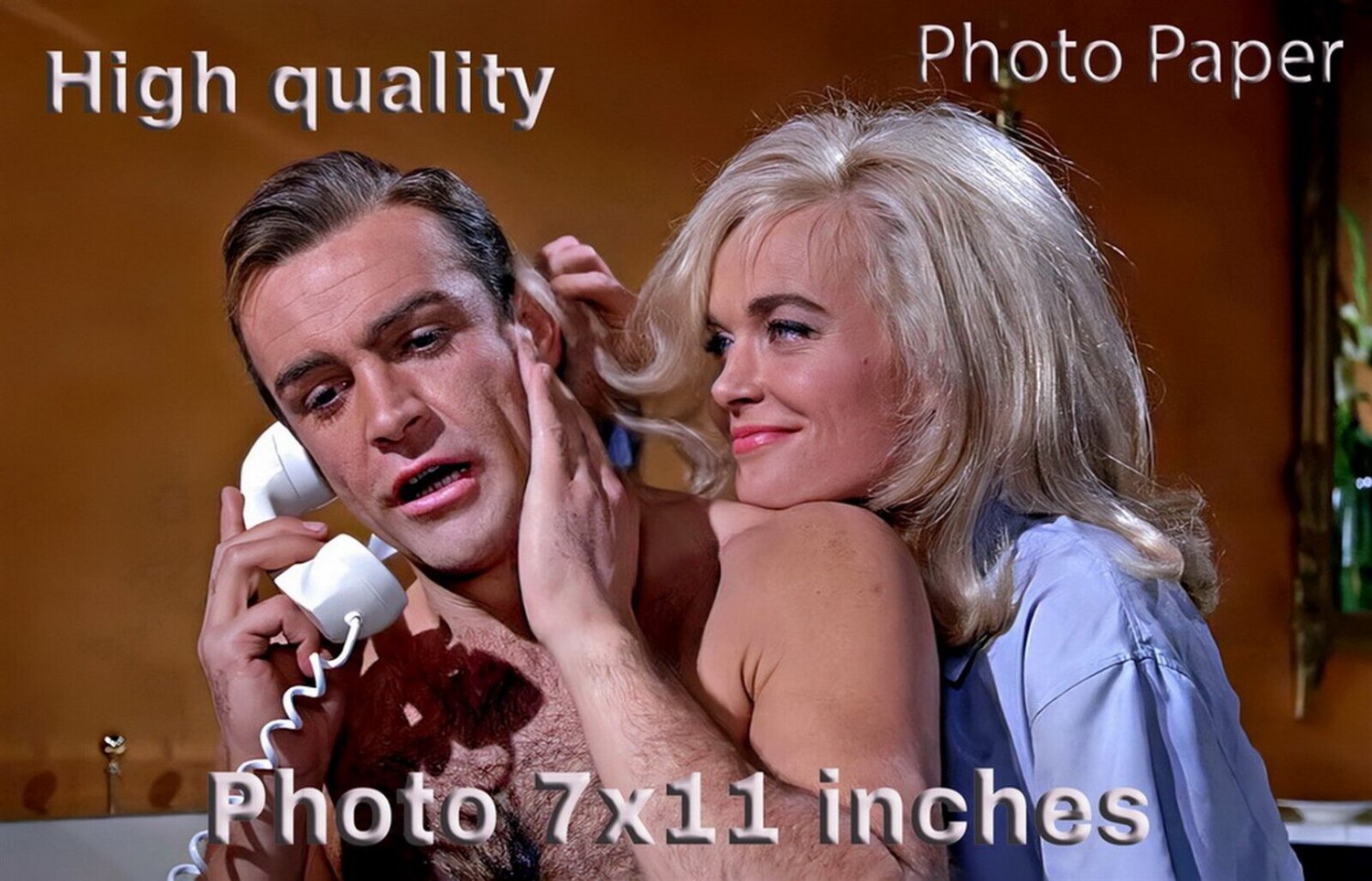 Sean Connery Shirley Eaton James Bond 007 Goldfinger Photo 11x7 Inches 01