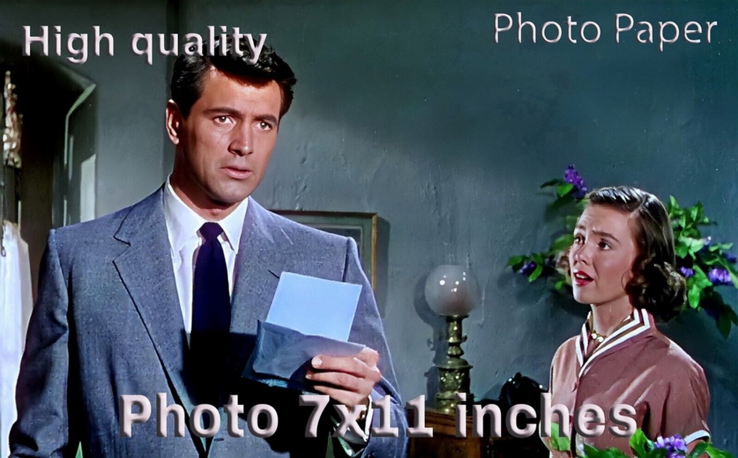 Rock Hudson Barbara Rush Magnificent Obsession PHOTO HQ 11x7 inches #01