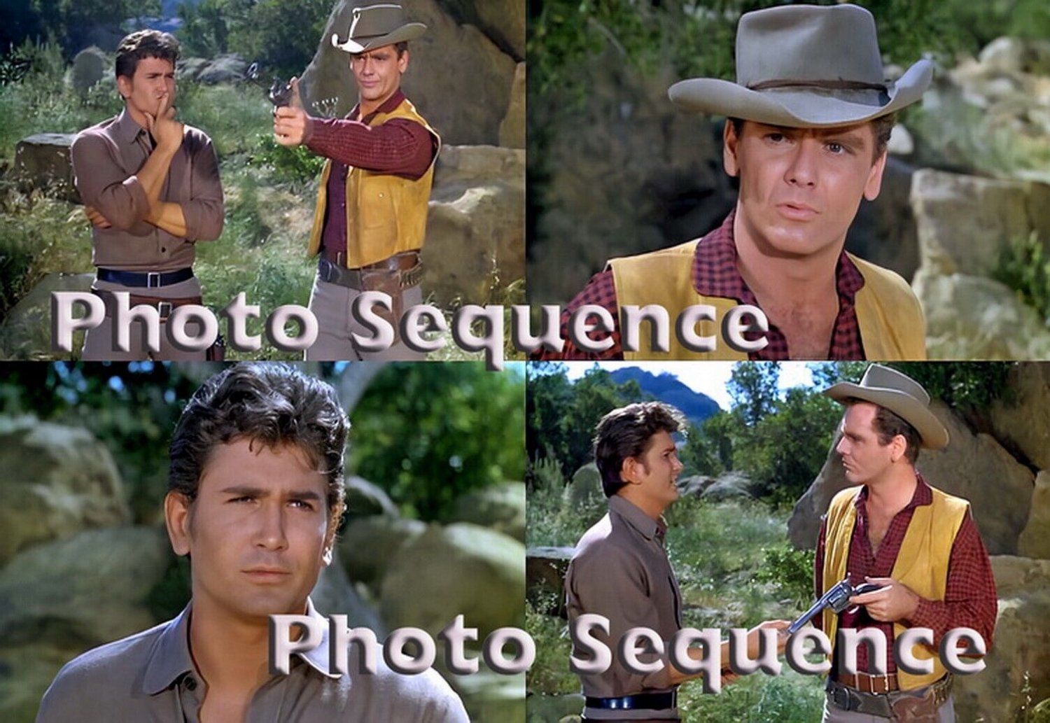 Bonanza Michael Landon Guy Stockwell Photo Sequence 08 4062