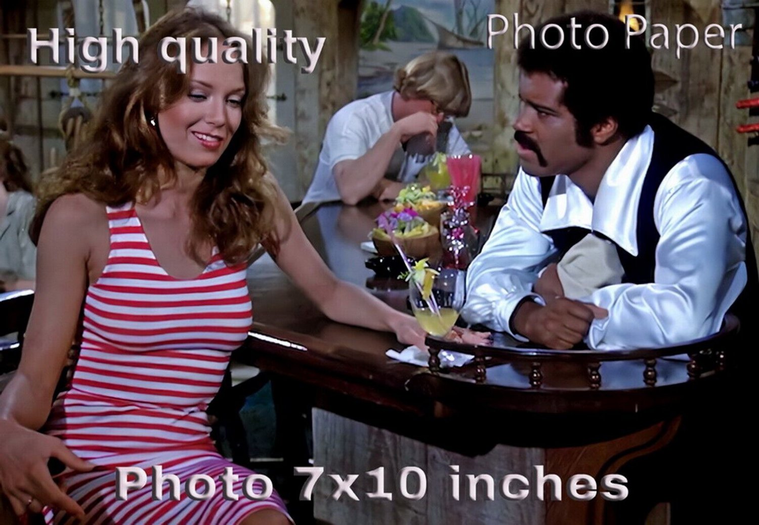 Catherine Bach Ted Lange LOVE BOAT PHOTO HQ 10x7 inches #01