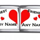 New 18mm Mega photo Italian Charm 2 Set -- Best Friends Any Names