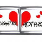 New 18mm Mega photo Italian Charm 2 Set -- Heart Mother Daughter