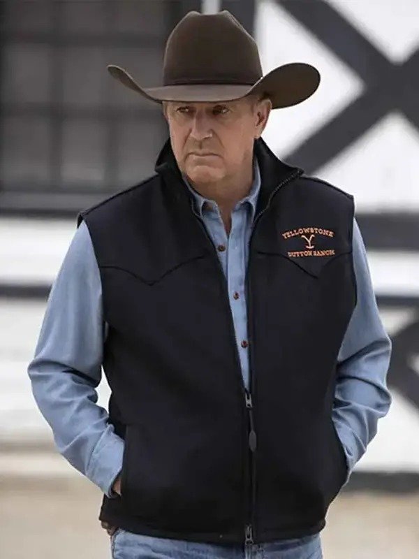 John Dutton Yellowstone Black Vest
