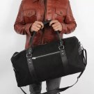 Suede Leather Black Duffel Bag