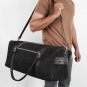 Suede Leather Black Duffel Bag