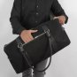 Suede Leather Black Duffel Bag