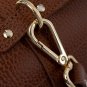 Cylindrical Shape Brown Crossbody Leather Bag For Women