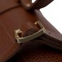 Cylindrical Shape Brown Crossbody Leather Bag For Women