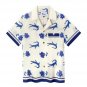 The White Lotus S03 Sam Nivola Crocodile & Floral Print Shirt