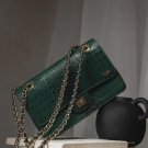Luxury Croc-Embossed Leather Bag – Elegant Structured Purse with Strap