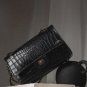 Luxury Croc-Embossed Leather Bag &acirc;�� Elegant Structured Purse with Strap