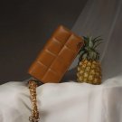 Diamond Quilted Leather Shoulder Bag - Crossbody Clutch Bag