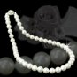 Made in Japan White genuine shell pearl 9mm ball 18 inch necklace