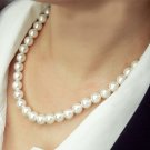 Made in Japan White genuine shell pearl 9mm ball 18 inch necklace