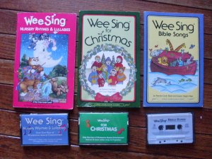 Lot 3 Wee Sing Books and music cassette tapes