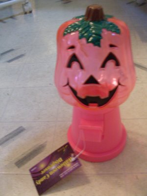 Pink Pumpkin Halloween Candy Dispenser