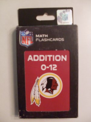 NEW NFL Redskins Flash Cards Addition Facts 0-12