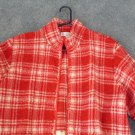 NEW Lord & Taylor Winter Belted Ladies Coat Jacket Small Red Plaid Fleece NWT