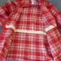 NEW Lord & Taylor Winter Belted Ladies Coat Jacket Small Red Plaid Fleece NWT