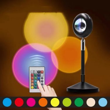 Rainbow Sunset Projector Lamp Atmosphere Light Home Background Wall Decoration