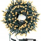 Decute Warm White Christmas String Lights Waterproof 300LED 105FT UL Certified