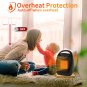Electric Space Heater 1500W/750W Ceramic with Thermostat Safe n Quiet for Office Room Desk Portable