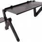 Folding Computer Table Stand Assembly Portable Multifunctional Rugged Black Suitable Small Space