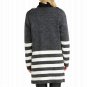 Stripe Print Jacket in Charcoal For Women