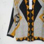 Geometric Print Hook Closure Women's Jacket in Gray