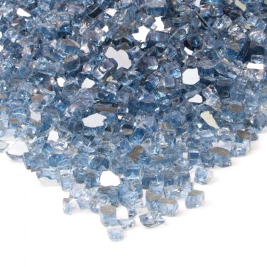 Reflective Blue Colored Fire Glass