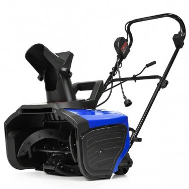Electric Snow Thrower with Chute Rotation and 2 Transport Wheels