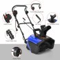 Electric Snow Thrower with Chute Rotation and 2 Transport Wheels