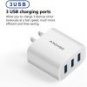 15W 3-Port USB Wall Charger (2 Pack)