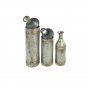 3 Piece Haroun Gray/Rust Effect Indoor / Outdoor Metal Floor Vase Set