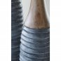 2 Piece Port Gray/Brown Resin Floor Vase Set