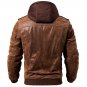 Winter Fashion Motorcycle Leather Jacket Men Slim Fit Oblique Zipper PU