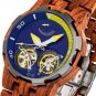 Dual Wheel Automatic Kosso Wood Watch - For High End Watch Collectors