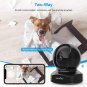 Wireless Security Camera, IP1080P HD, WiFi Home Indoor Camera Works with Alexa, with TF Card