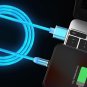 LED Magnetic USB Phone Cable Micro Type C Fast Charger