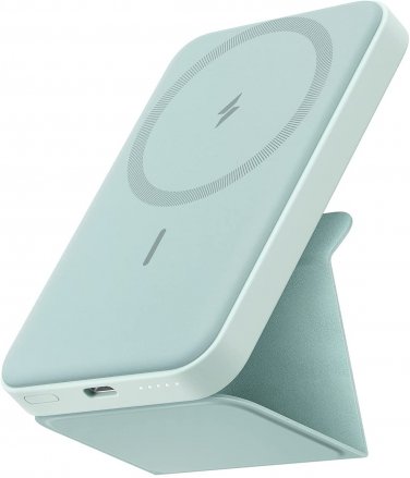 Anker 622 Magnetic Wireless Portable Charger MagGo 5000mAh USB-C for iPhone 13/12 Series Buds Green