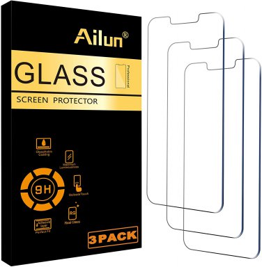 Ailun Glass Screen Protector Compatible for iPhone 13/13 Pro 3 Pack Tempered Glass,Case Friendly