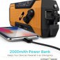 2000mAh NOAA Emergency Weather Radio (Model A1) Portable Power Bank with Solar Charging