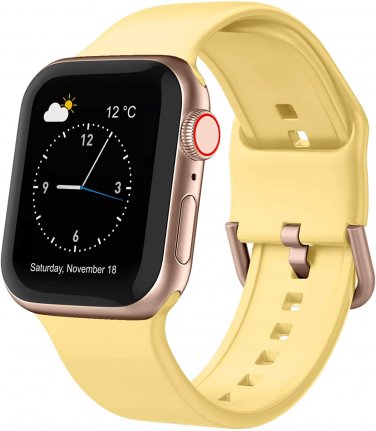 Compatible with Apple Watch Bands 41mm 40mm 38mm, Soft Silicone Sport Wristbands