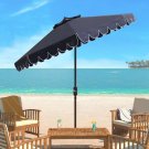 Venice 9-foot Crank Navy and White Outdoor Umbrella