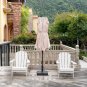 Double-Sided Outdoor Offset Patio Twin Umbrella