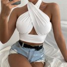 Ladies Summer Vest Cross Halter Sleeveless