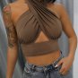 Ladies Summer Vest Cross Halter Sleeveless