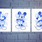 Mickey Mouse Baby Disney Set print, poster watercolor nursery room decor Digital files