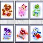 Digital files, Muppet Babies Baby Set 6 print, poster watercolor nursery room home decor, room walls